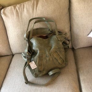 Brand new Free people leather tote pistachio